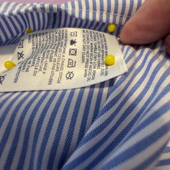 LANDS END Solid No Iron Supima Buttondown Collar Dress Shirt - Picture 7 of 7